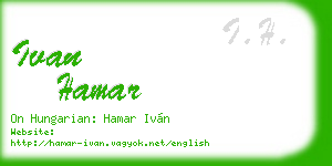 ivan hamar business card