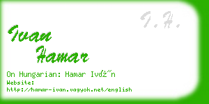 ivan hamar business card